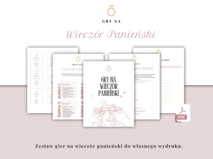 Gry na wieczór panieński do własnego wydruku - plik PDF